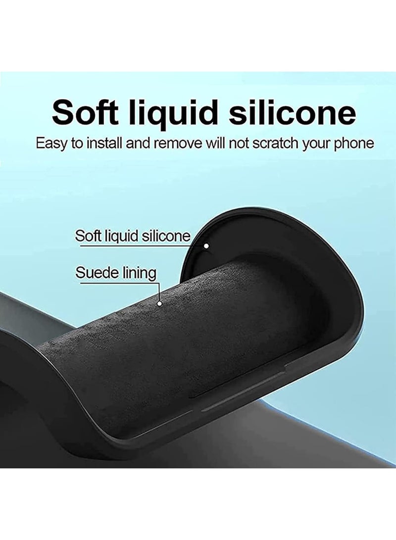 Case for Samsung Galaxy S23 FE Soft Silicone Gel Rubber Cover Shockproof Matte Finish Back Cover Inner Fabric Lining with Camera Protection Case for Samsung Galaxy S23 FE Black - Image 2